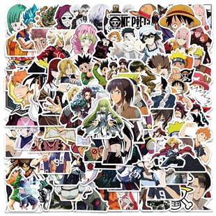 50Pcs Mix Anime Stickers NARUTO ONEPIECE Graffiti Sticker Wa