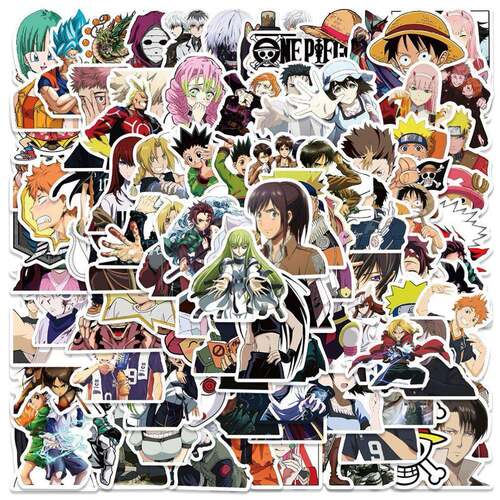 50Pcs Mix Anime Stickers NARUTO ONEPIECE Graffiti Sticker Wa