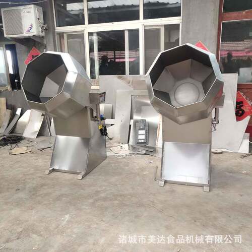 商用食品调味拌料机 不锈钢八角拌料机设备 油炸食品调味桶