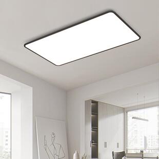 圆形卧室灯主现卧客厅386灯灯护眼吸顶d简约代极简房间灯黑色le灯