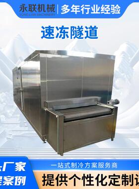 供应小龙虾速冻机设备 不锈钢牛排速冻机 全自动海参速冻流水线