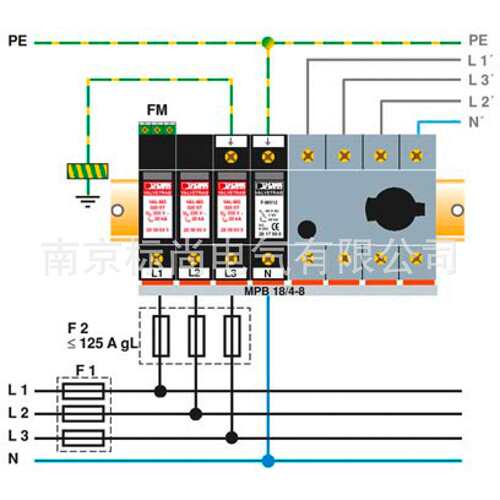 phoenix菲尼克斯VAL-MS 320/3+1/FM - 2类电涌保护器4通道2859181
