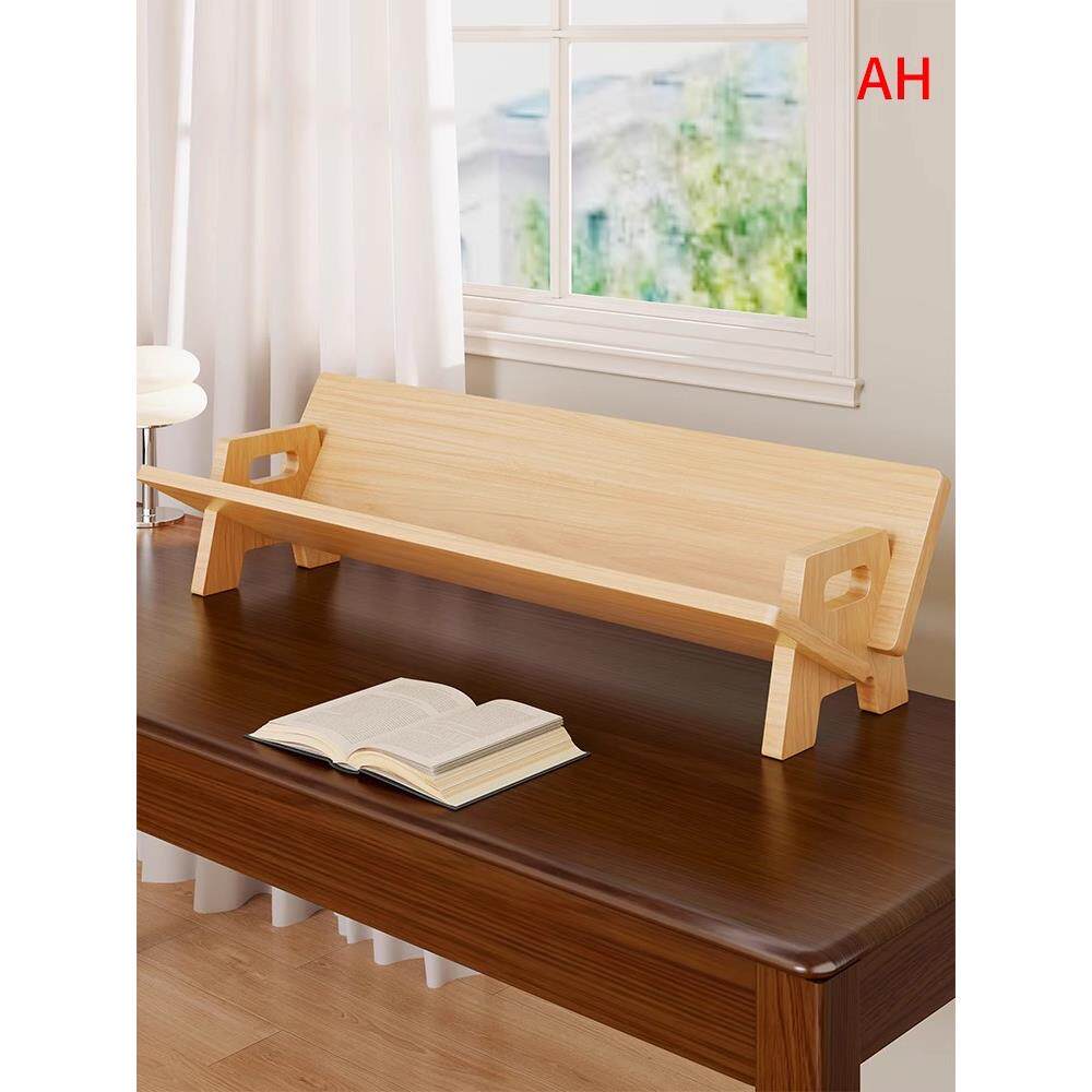 实木桌面书架小书柜置物架学生床头桌上书本收纳简易飘窗书立架子