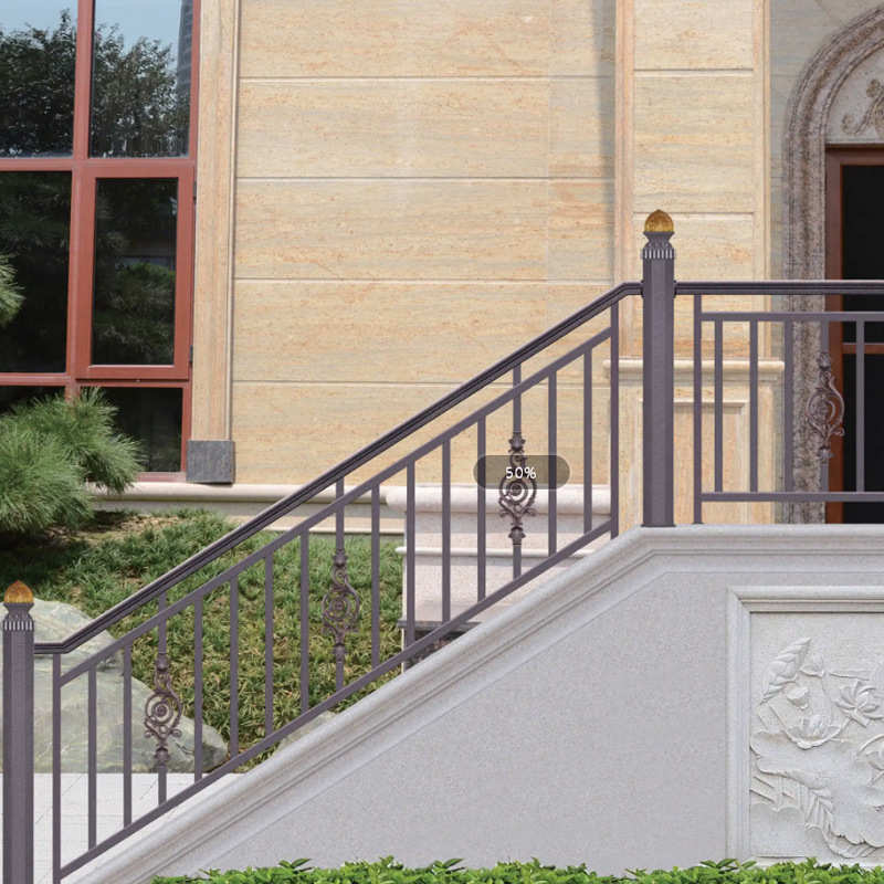 艺小区栏杆锌扶手防护庭院钢组装围栏室外楼道阳台式铁楼梯门窗