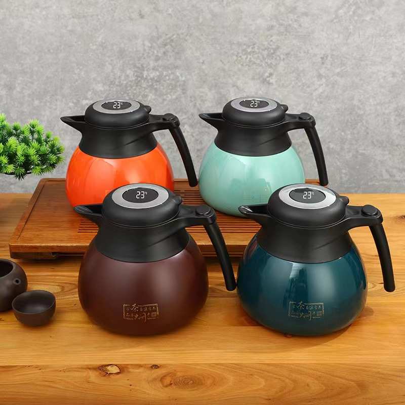 新款高档316不绣钢焖茶壶显温大容量保温壶泡茶壶家用送礼定 制