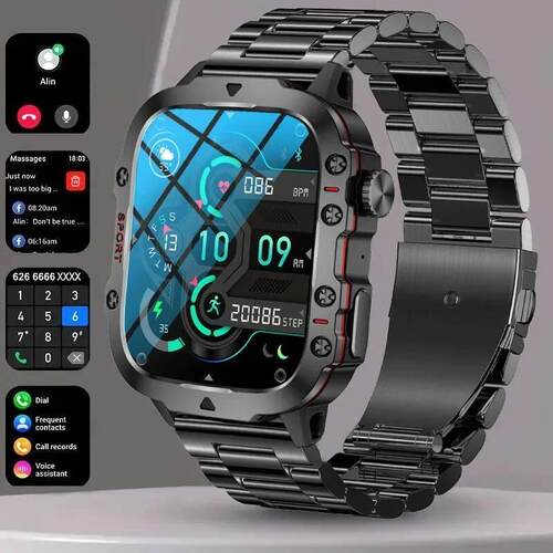 Rugged Military Smart Watch Men For Android Xiaomi Ios Ftine