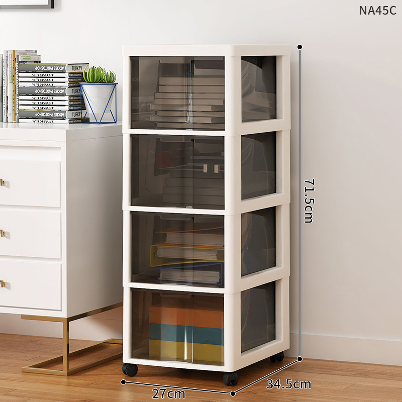 小推车置物架家用零食玩具收纳柜多层客厅可移动抽屉式落地储物柜