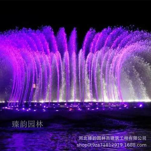 大型程控音乐喷泉喷头全套设备厂家户外河道人工湖水景控制系统