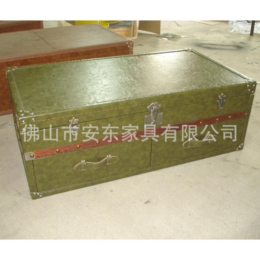 复古售楼样品房艺箱式柜子茶几展示柜 储物箱造型客厅创意款茶几