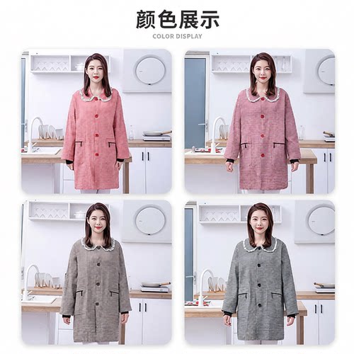 工作服时尚女士棉布罩衣围裙套装