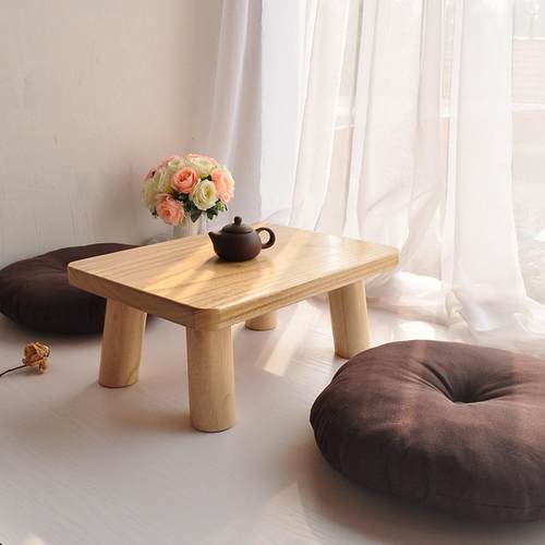正品日式烧木桐小方桌简约榻榻矮桌米子小茶几子矮桌实木地桌包邮