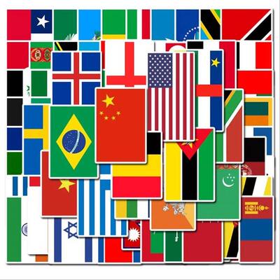 10/100 PCS Countries National Flag Sticker Toys for Children