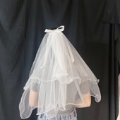 公主超仙飘纱发夹头纱顶夹儿童披纱发卡小女孩生日礼物拍照头发饰