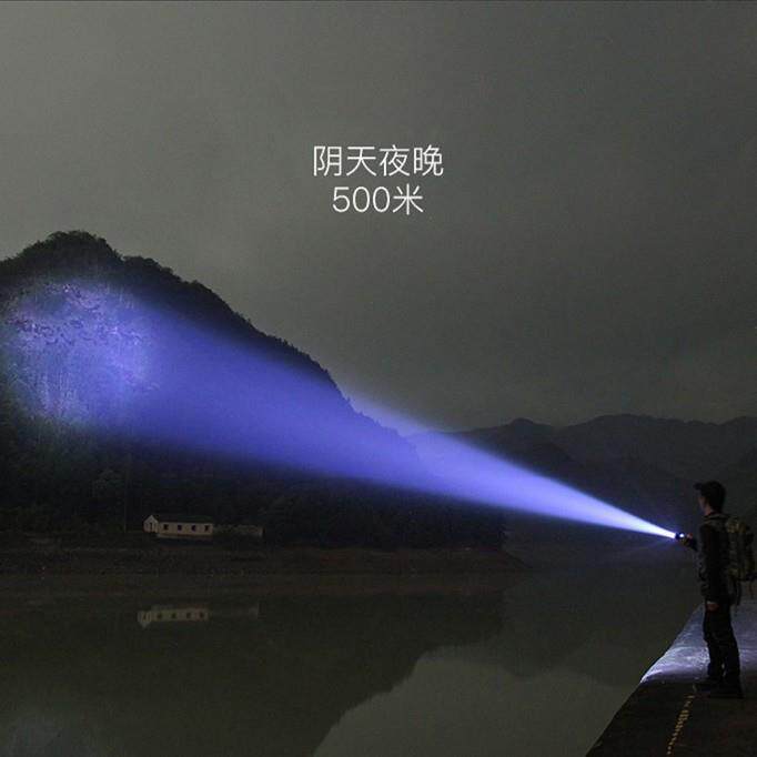 强光铝合金聚光手电筒远射户外家用充电大功率可充电池便携灯变焦