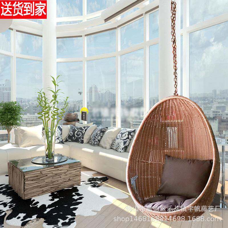 鸟巢吊篮户外藤椅民宿吊椅秋千阳台摇篮椅室内外懒人吊床网红爆款