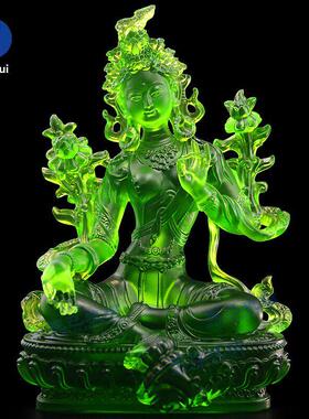 采购产品佛像饰品，鎏金，绿度母，观音菩萨佛像，家庭崇拜，镇屋