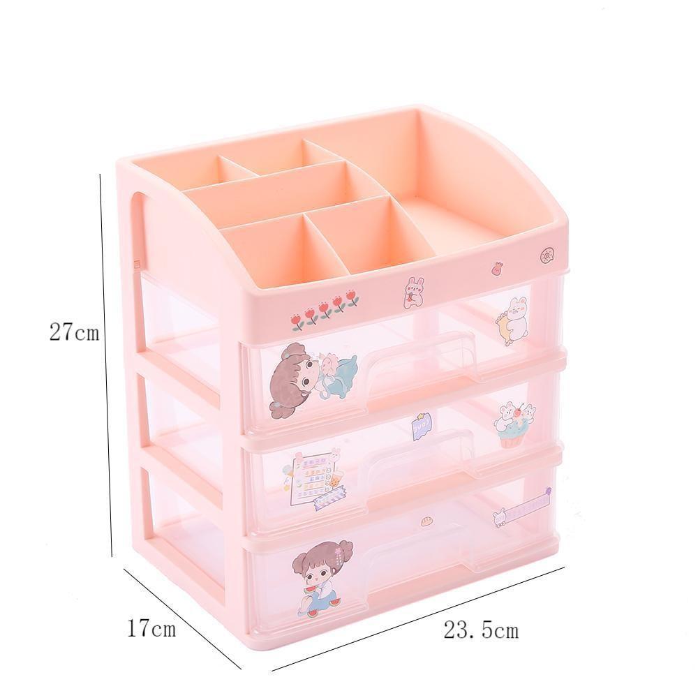 ins化妆品桌面收纳学生文具桶