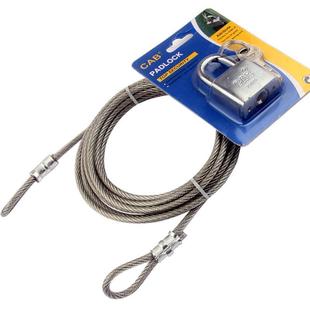 电动车防盗锁头盔锁钢丝绳挂锁室外桌椅子锁橱柜文件柜加长放盗锁