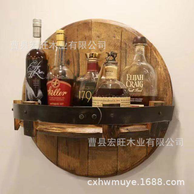 跨境新品酒瓶展示壁挂式酒架悬挂式家庭房间客厅厨房装饰展示支架