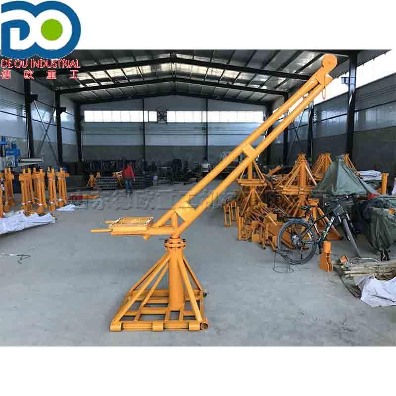 建筑工地电动吊料机 便携式微型吊运作业 可360度旋转装修小吊机