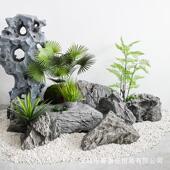饰 庭院室外鱼池缸摆件装 仿真石头软装 造景玻璃钢假山室内花园中式