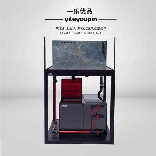 一乐优品2025新款金鱼缸80兰寿缸60兰寿放缸工业风底滤缸溪流缸
