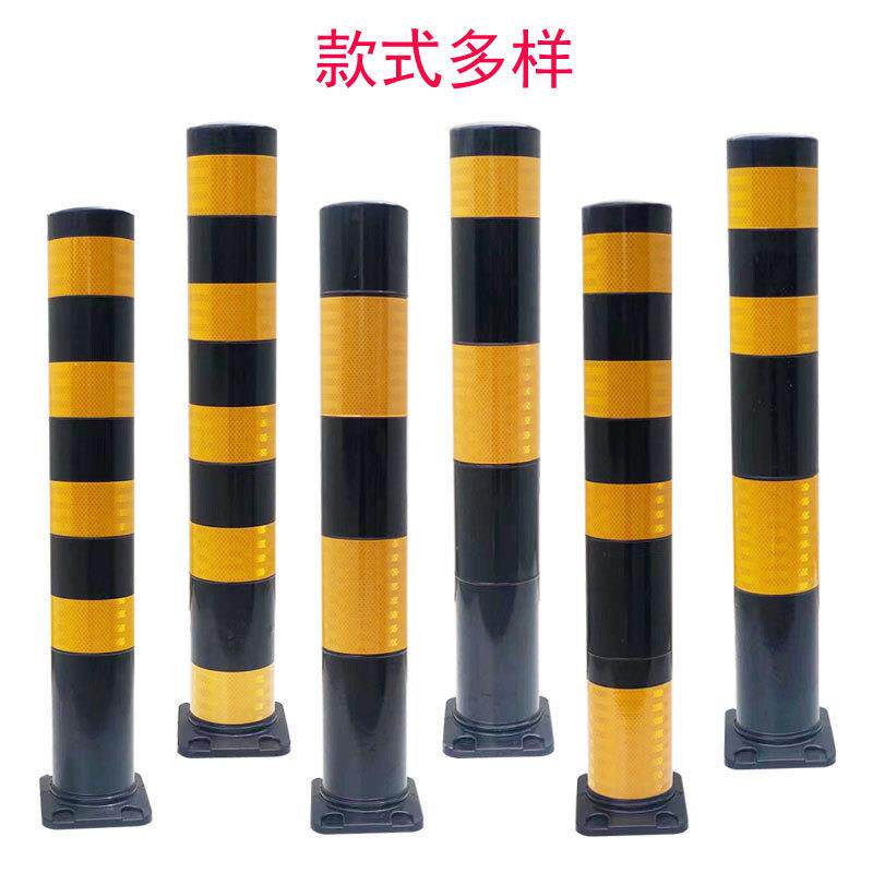 生产交通设施橡胶一体示警柱镀锌立柱反光道口桩固定防撞路桩路障
