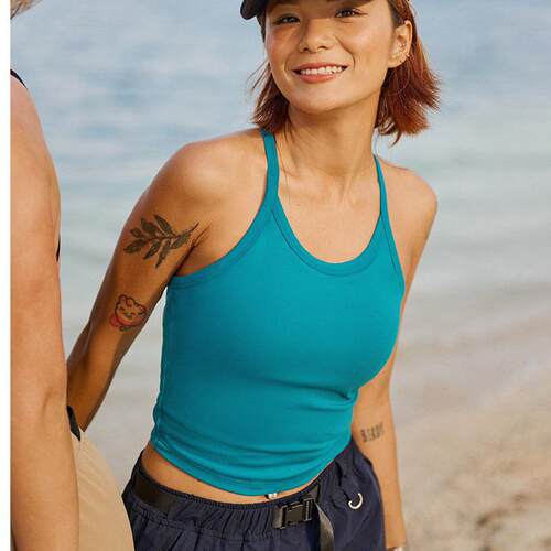 Color yoga vest with women's chest cushion, running and