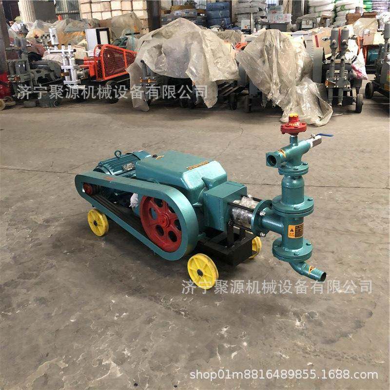 BW50注浆机小型卧式单缸活塞灰砂浆泵护坡隧道加固往复式灌浆机