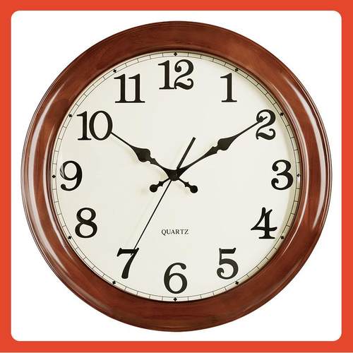 汉时实大木钟客厅静音钟中国风气钟表现挂DAD代简≈约家用石英时