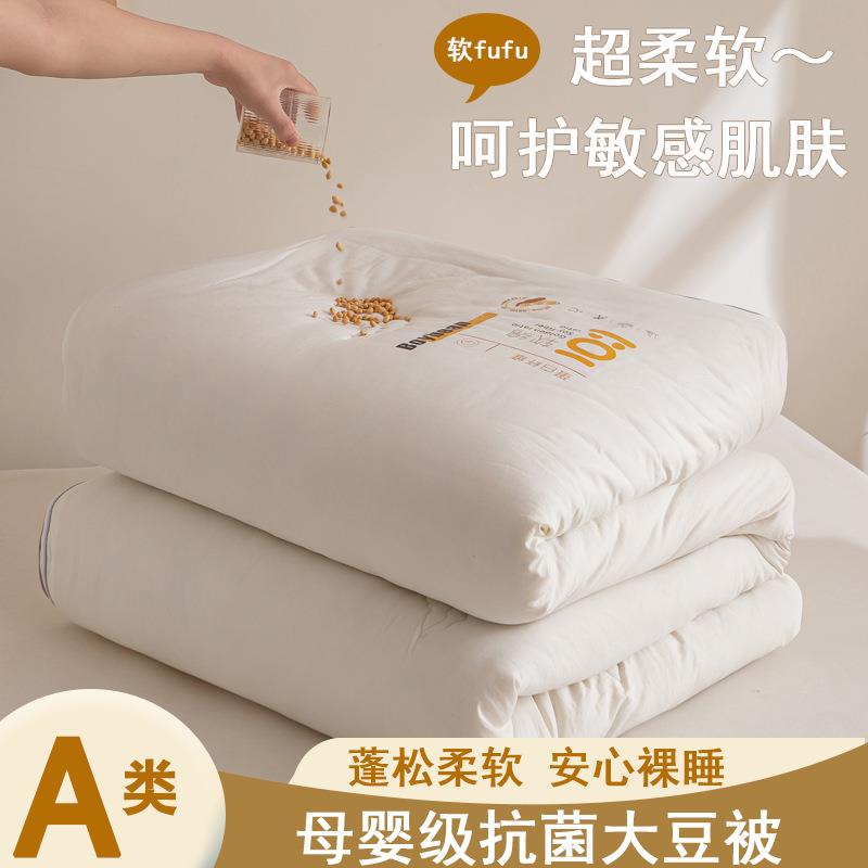 大豆纤维被二合一拉链款子母被加厚保暖冬被单双人春秋被四季通用
