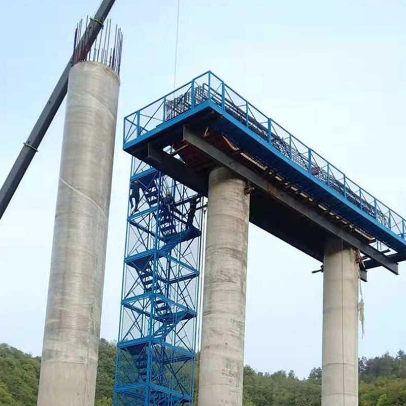 盖梁平台 墩柱平台 安全梯笼 爬梯桥梁路桥 八角平台操作平台工地