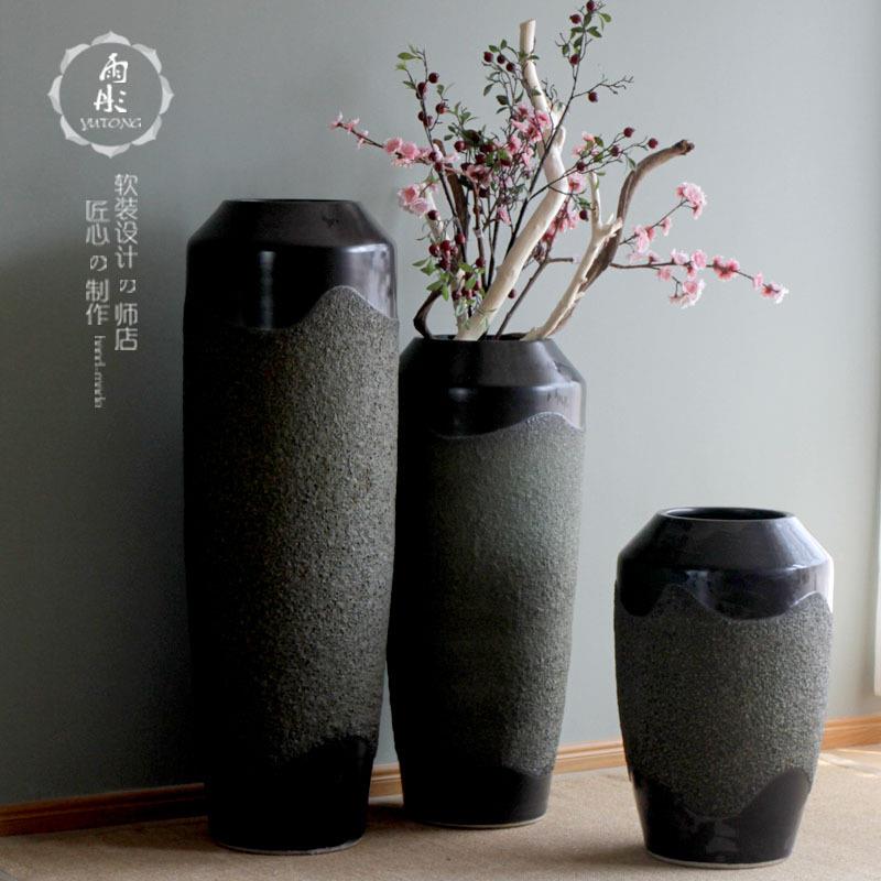 陶瓷落地花瓶颜色釉窑变花瓶现代欧式客厅酒店别墅摆件花瓶插花