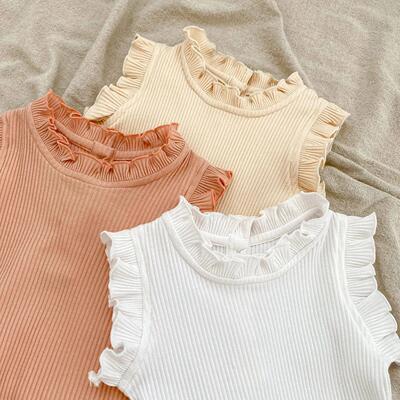 Summer Baby Girls Clothes Set Infant Ruffle Bodysuit Top PP