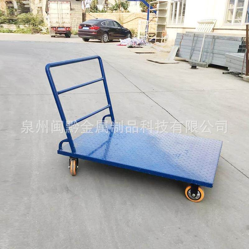 轻便拉货工具车 货仓搬运物流小推车螺纹钢运货平板手推车