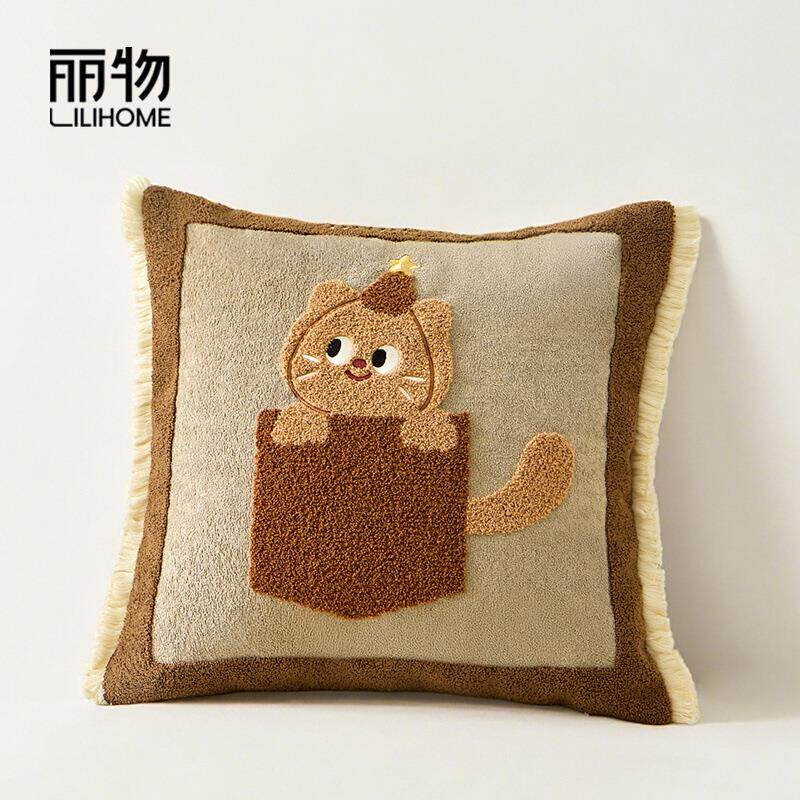 奶油风沙发抱枕客厅卧室床头靠垫汽车办公室午休枕头可拆洗抱枕套