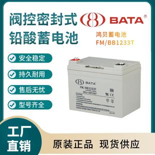 鸿贝蓄电池FM BB1233T12V33AH全国联保电源备用电子设备