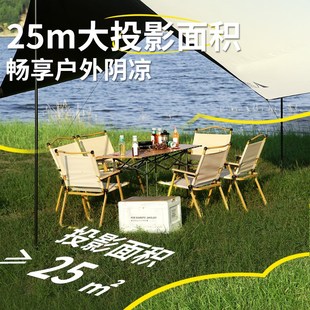 户外天幕折叠便携式 懒人黑胶防晒遮阳棚 小型速开自动免速搭建安装