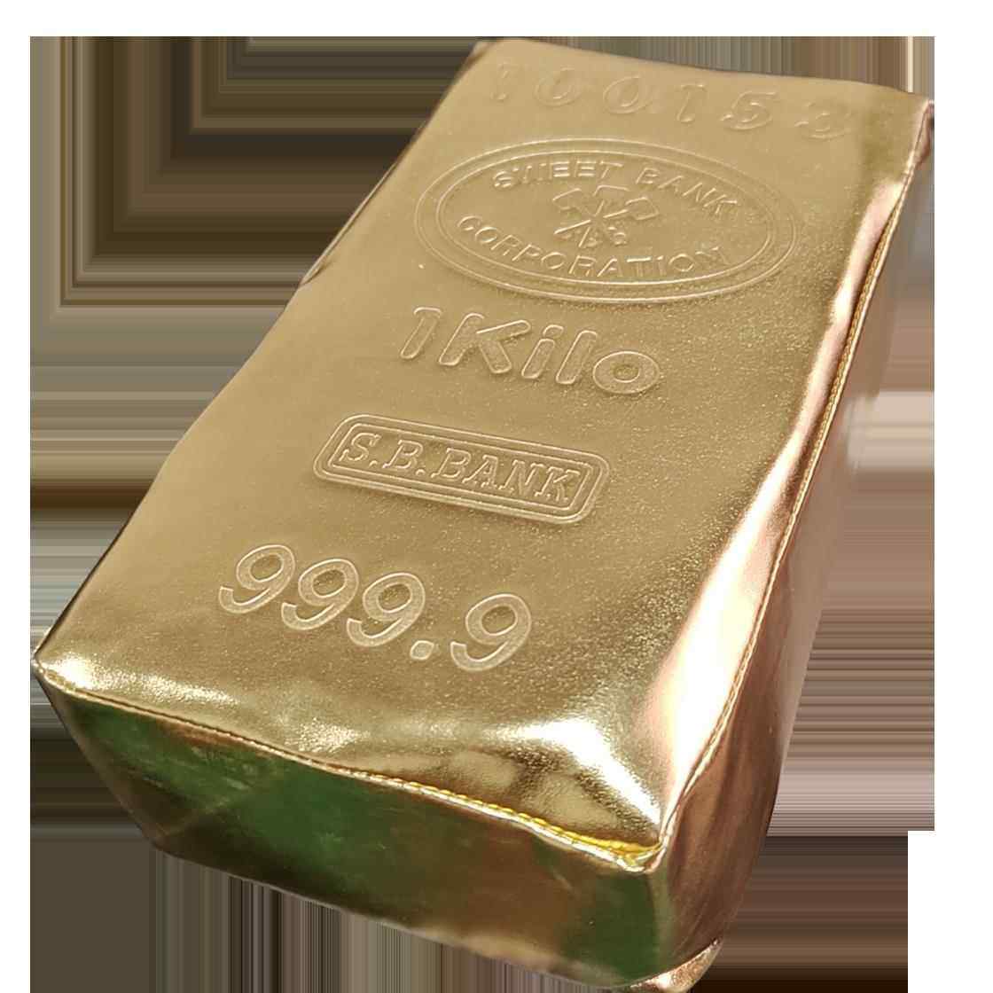 高档彷真金银砖长方形头抱笑枕靠枕砖垫家居搞金条银条午睡枕优质