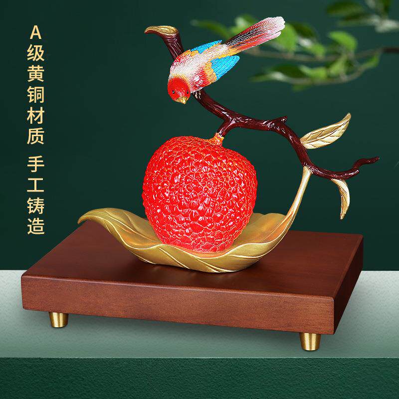 吉善缘 《喜得大利》红利荔枝摆件客厅招财电视酒柜结婚礼品A0021