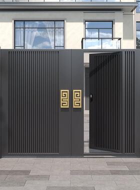 铝合金庭院大门别墅大门铝艺自建房院子大门子母门单开 门双开 关