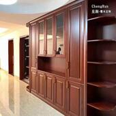 新中式 实木衣柜门全DIG板屋定家具大衣柜家用卧室体衣帽间衣柜整