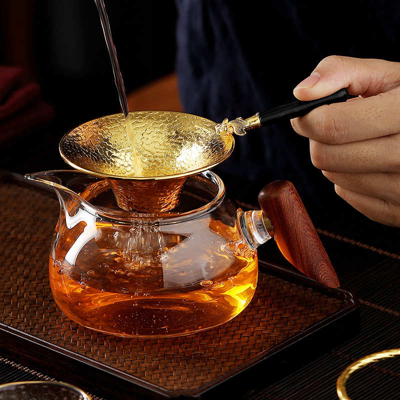 黄铜茶漏网 茶叶过滤器功夫茶具配件套装日式创意泡茶器茶滤茶隔
