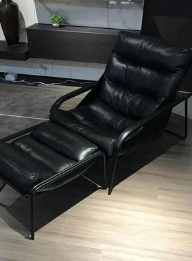 酒式极简单人沙发椅店阳人台休闲椅小户型客厅轻意奢午休躺椅YEX