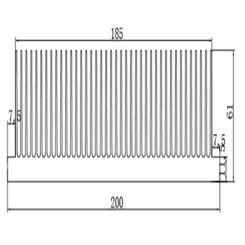 厂家供应高密齿散热器铝型材大功率散热片铝合金散热器电子散热片