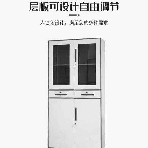 特厚办公室文件柜公司储物收纳柜带锁财务室凭证柜办公室资料柜