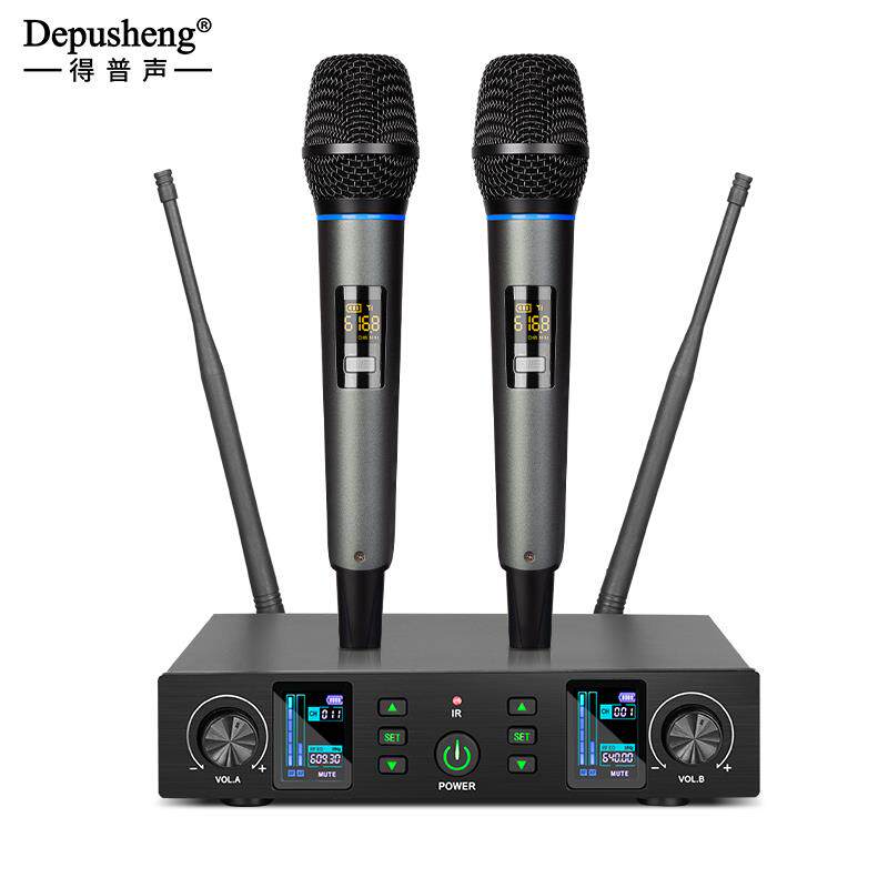 得普声WG1无线一拖二麦克风充电家用KTV会议培训舞台调频专业话筒