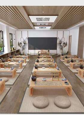 新中式书法桌子幼儿园国学桌椅培训班课桌椅书画桌实木围棋茶艺桌