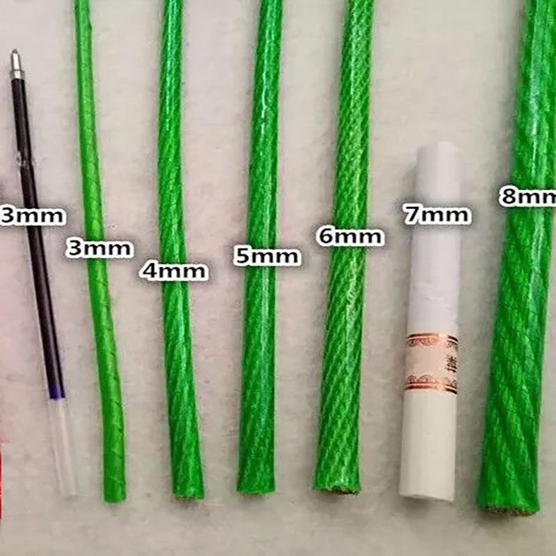 全包塑钢丝绳整卷PVC绿皮晾衣涂182塑细软安绳带引皮牵钢绳丝绳