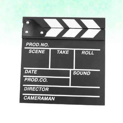Black Wooden Clapper Board Photo Props Film Movie